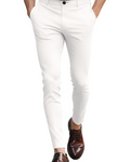 Cole Men's Slim Fit Chino Trousers – Stretch Cotton Zip-Fly Casual Pants