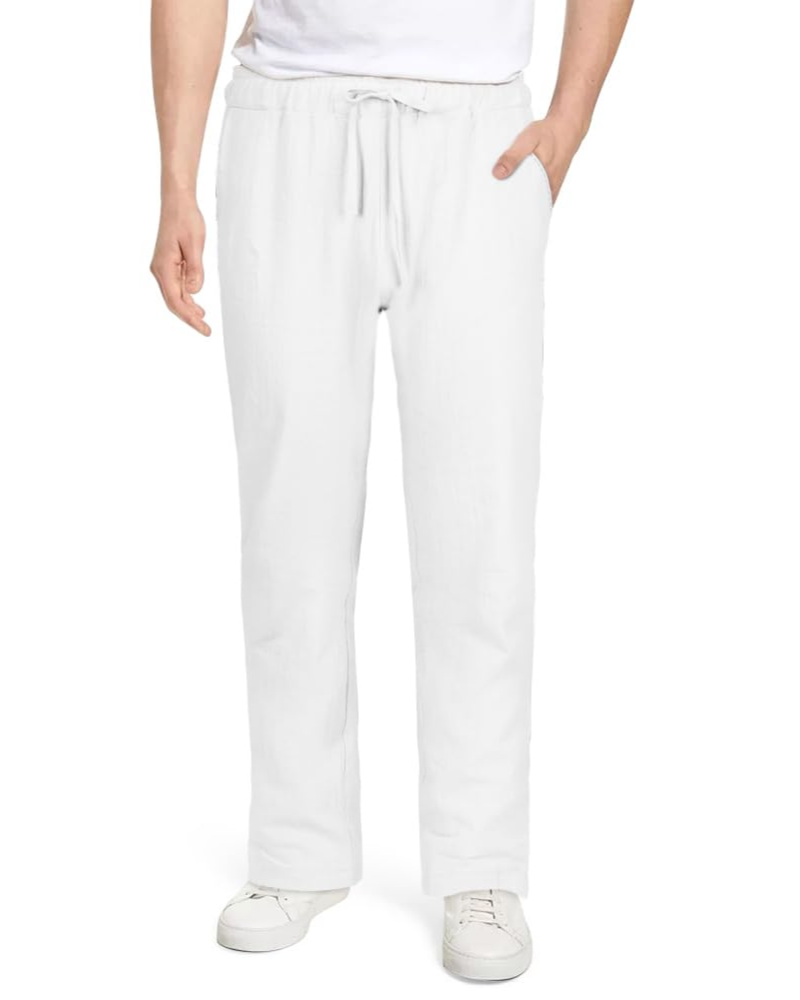 Riley Men's Cotton Linen Drawstring Trousers – Loose Fit Casual Summer Pants
