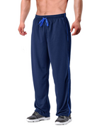 Colton Men's Straight Leg Joggers – Quick-Drying Drawstring Track Trousers with Zip Pockets