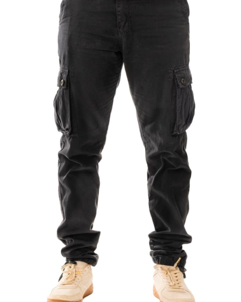 Rhys Men's Cargo Trousers – Cotton Work Pants with 6 Utility Pockets