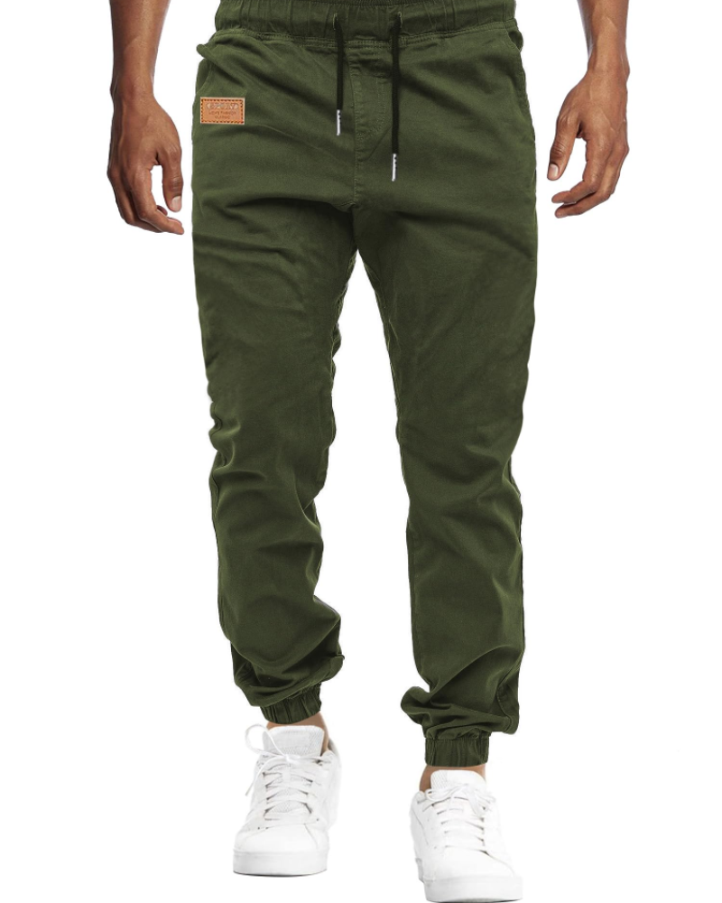 Grayson Men's Cotton Joggers – Slim Fit Drawstring Sweatpants with Side Pockets