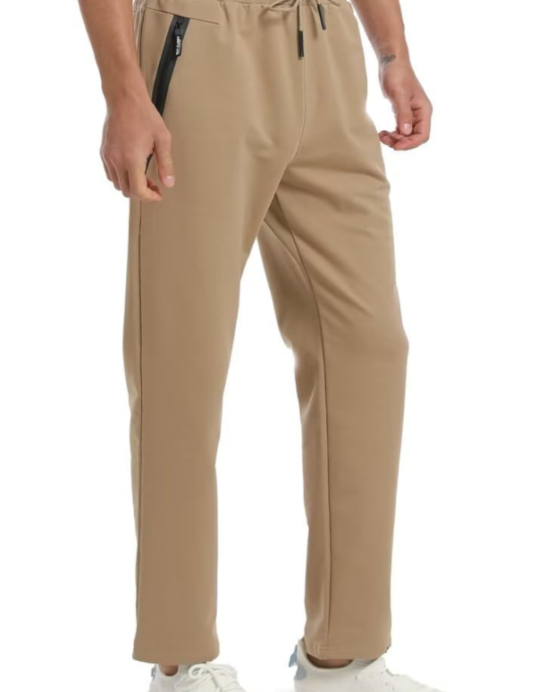 Sawyer Men's Jogging Bottoms – Cotton Blend Track Pants with Zip Pocket
