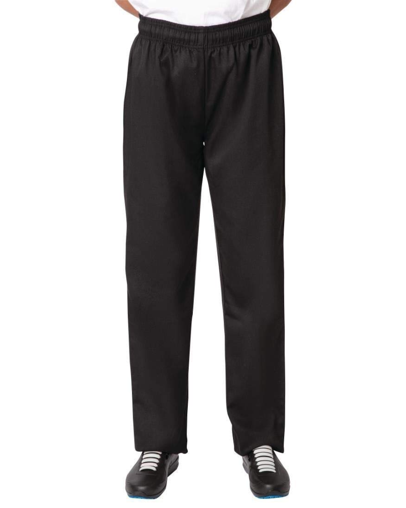 Lennon Men's Chef Trousers – Polycotton Drawstring Kitchen Work Trousers with Back Pocket