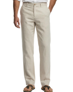 Lachlan Men's Cotton Linen Trousers – Straight Leg Smart Casual Trousers