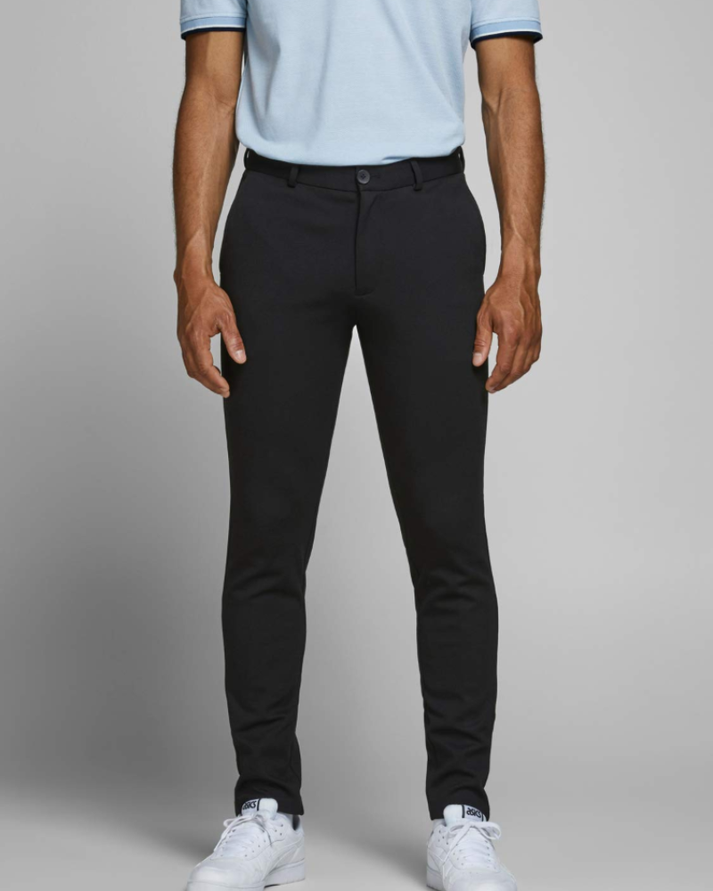 Graham Men's Slim Fit Chino Trousers – 2 Pack Stretch Cotton Zip-Fly Pants