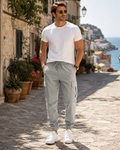Brant Men's Cargo Joggers – Stretch Drawstring Work Trousers with Side Pockets