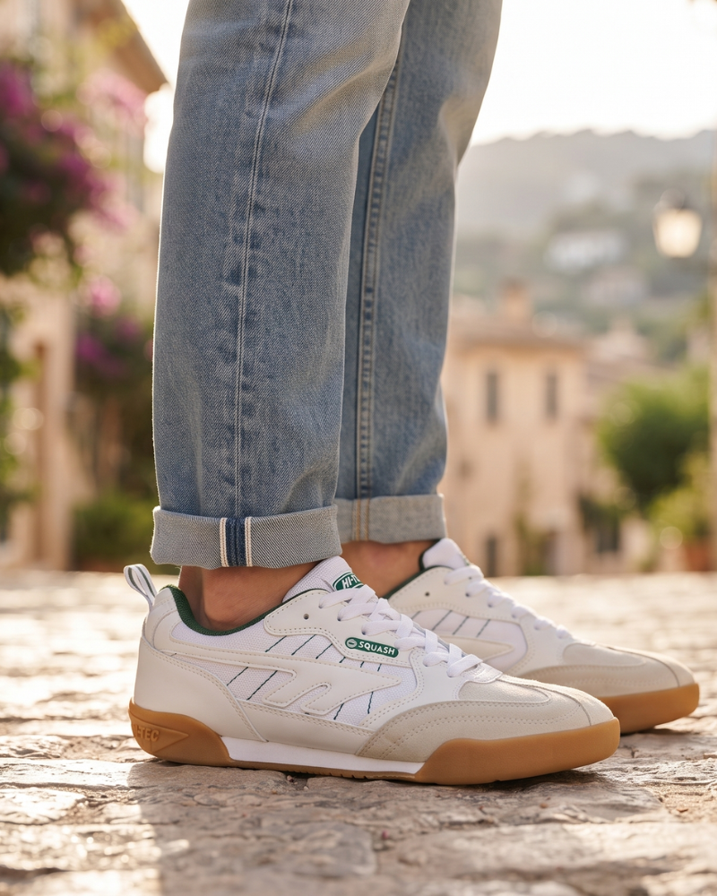 Hugo Men's Squash Court Shoes – Nubuck & Mesh Sports Trainers with EVA Midsole