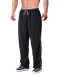 Colton Men's Straight Leg Joggers – Quick-Drying Drawstring Track Trousers with Zip Pockets
