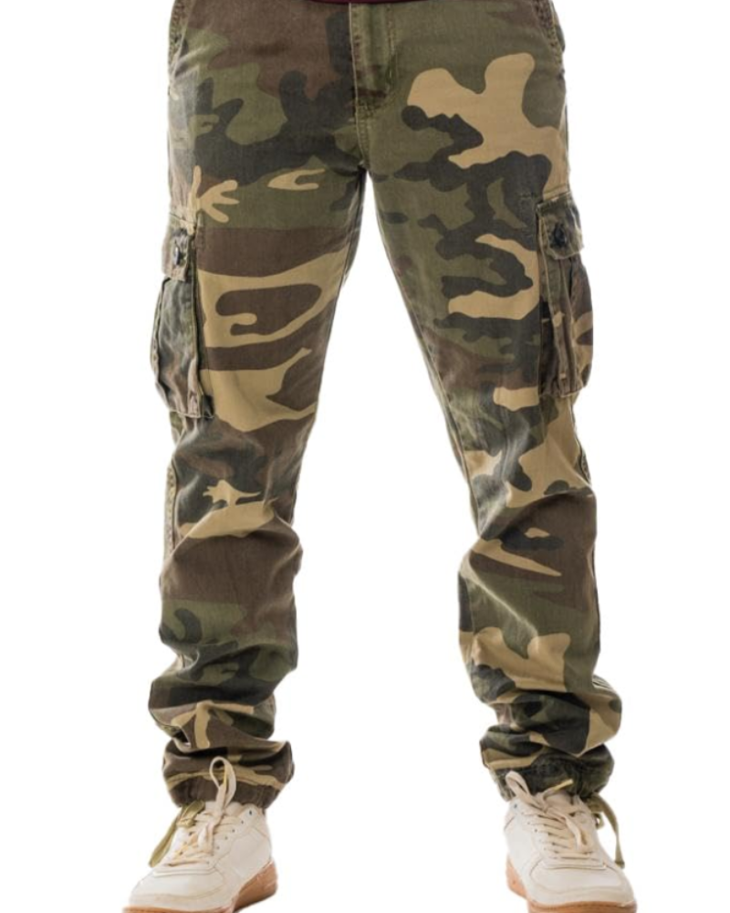 Rhys Men's Cargo Trousers – Cotton Work Pants with 6 Utility Pockets