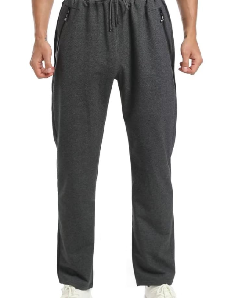 Sawyer Men's Jogging Bottoms – Cotton Blend Track Pants with Zip Pocket