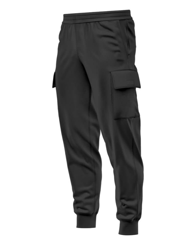 Damian Men's Cargo Joggers – Slim Fit Fleece Cuffed Pocket Track Pants
