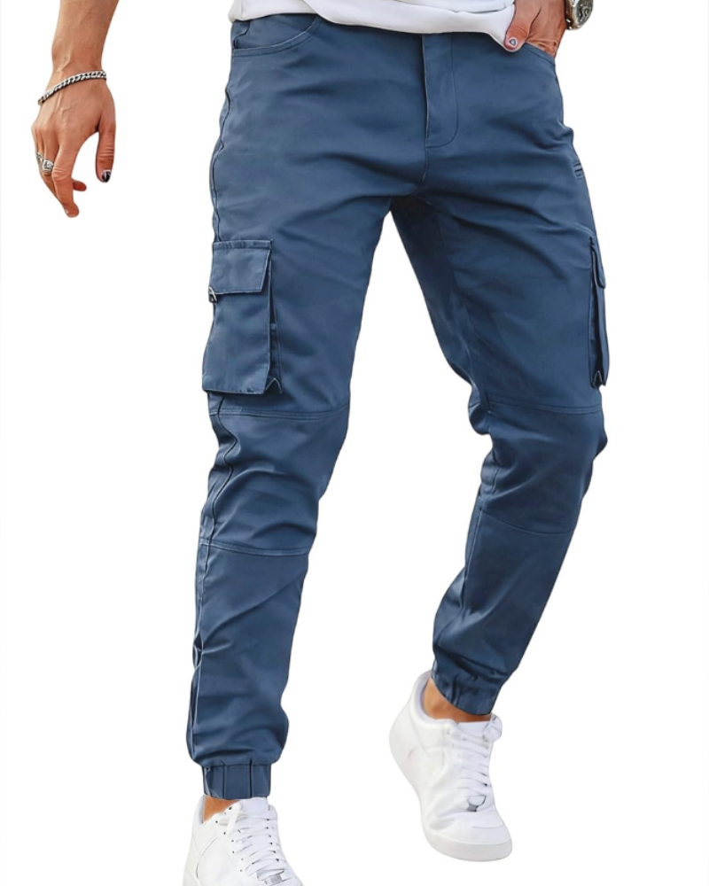 Bryant Men's Slim Fit Cargo Trousers – Stretch Cotton Work Joggers with Cargo Pockets