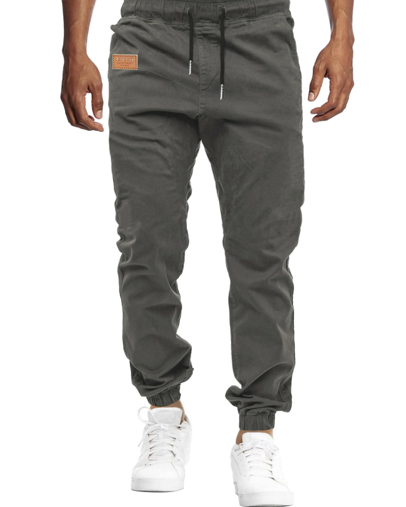 Grayson Men's Cotton Joggers – Slim Fit Drawstring Sweatpants with Side Pockets