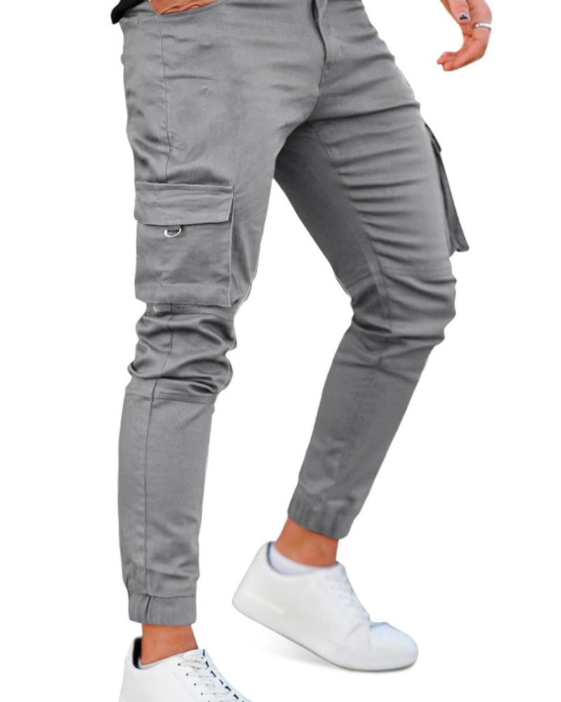 Bryant Men's Slim Fit Cargo Trousers – Stretch Cotton Work Joggers with Cargo Pockets
