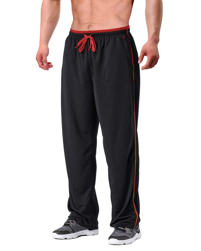 Colton Men's Straight Leg Joggers – Quick-Drying Drawstring Track Trousers with Zip Pockets