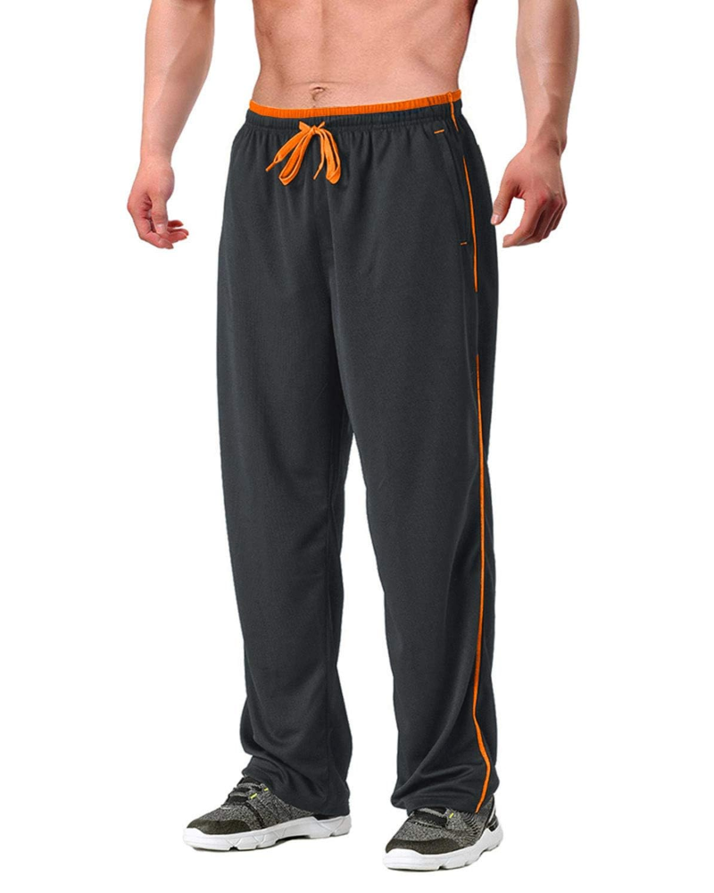 Colton Men's Straight Leg Joggers – Quick-Drying Drawstring Track Trousers with Zip Pockets