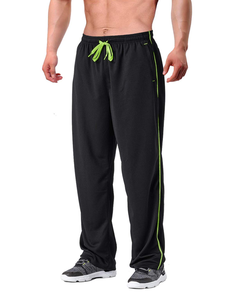 Colton Men's Straight Leg Joggers – Quick-Drying Drawstring Track Trousers with Zip Pockets