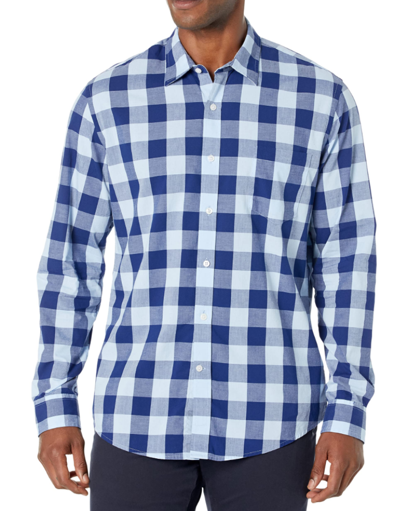 Rupert Men's Poplin Shirt – Regular Fit Long Sleeve Button-Front Casual Shirt