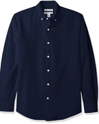 Elliis Men's Oxford Shirt – Slim Fit Long Sleeve Windowpane Check Shirt
