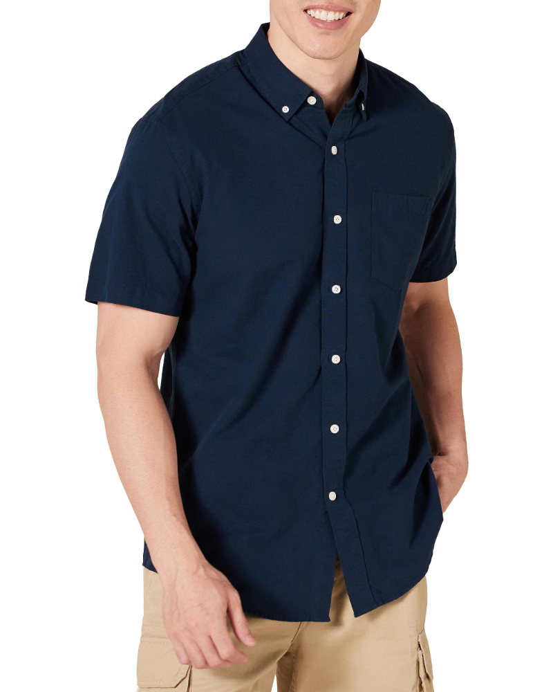Stuart Men's Casual Shirt – Tapered Fit Button-Front Everyday Shirt