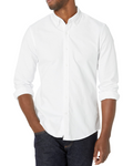 Elliis Men's Oxford Shirt – Slim Fit Long Sleeve Windowpane Check Shirt