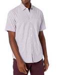Cedric Men's Poplin Shirt – Regular Fit Short Sleeve Button-Front Shirt