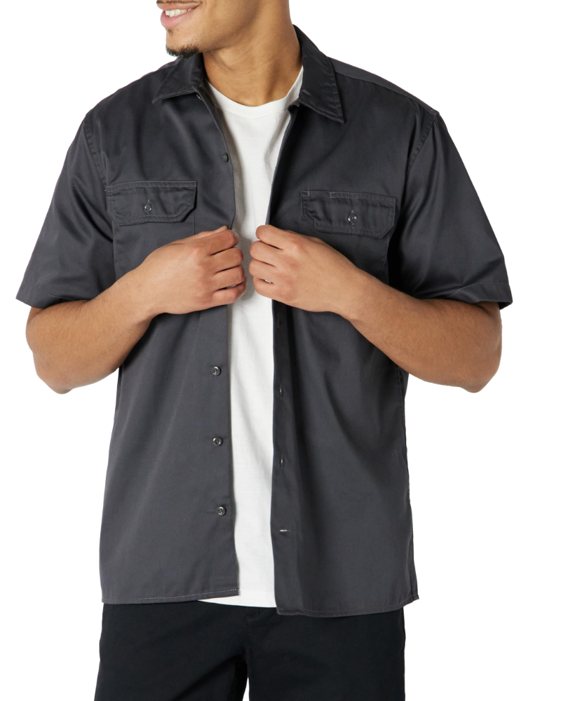 Grant Men's Work Shirt – Relaxed Fit Twill Button-Front Utility Shirt