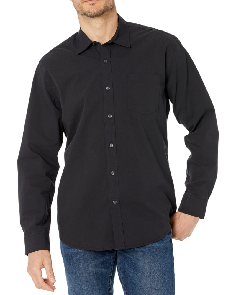Rupert Men's Poplin Shirt – Regular Fit Long Sleeve Button-Front Casual Shirt