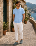 Dylan Men's Cotton Blend Henley T-Shirt – 3-Button Short Sleeve Casual Top