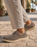 Preston Men's Canvas Boat Shoes – Lace-Up Casual Lightweight Deck Shoes