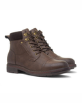 Martin Men's Synthetic Ankle Boots – Lace-Up Side Zip Casual Boots