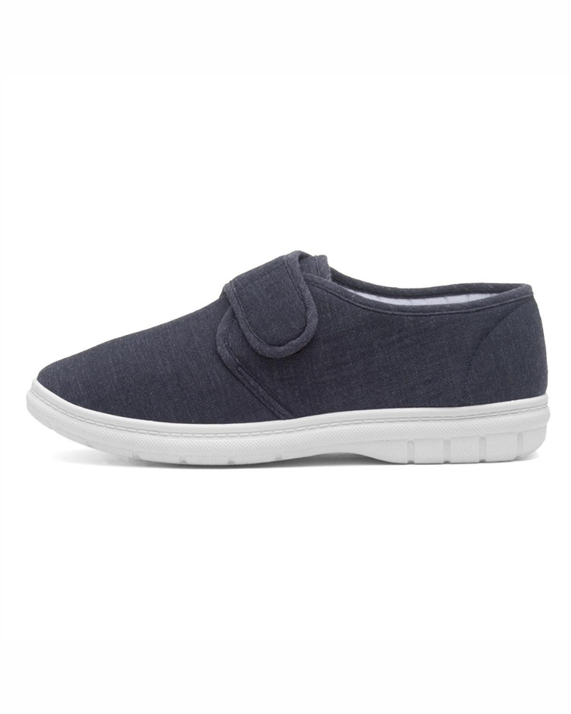 Reece Men's Canvas Shoes – Easy Fasten Casual Shoes with Textile Upper