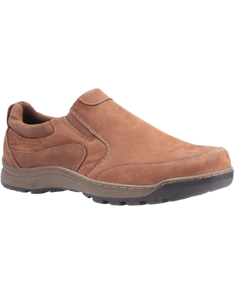 Gideon Men's Leather Slip-On Shoes – Memory Foam Casual Trainers with Rubber Sole