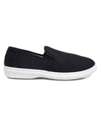 Brody Men's Slip-On Canvas Shoes – Twin Elastic Gusset Casual Flat Shoes