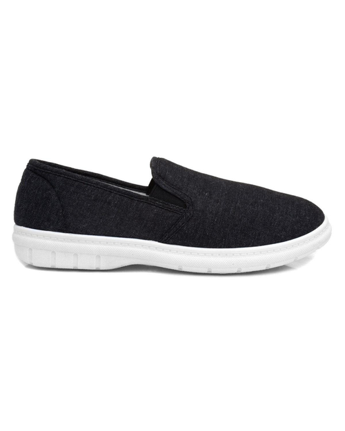 Brody Men's Slip-On Canvas Shoes – Twin Elastic Gusset Casual Flat Shoes