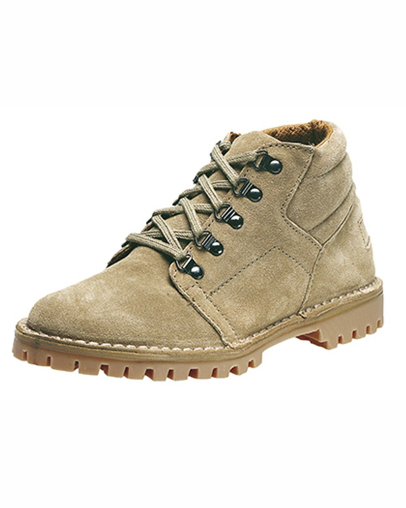Nigel Men's Suede Desert Boots – D Ring Lace-Up Tread Sole Boots