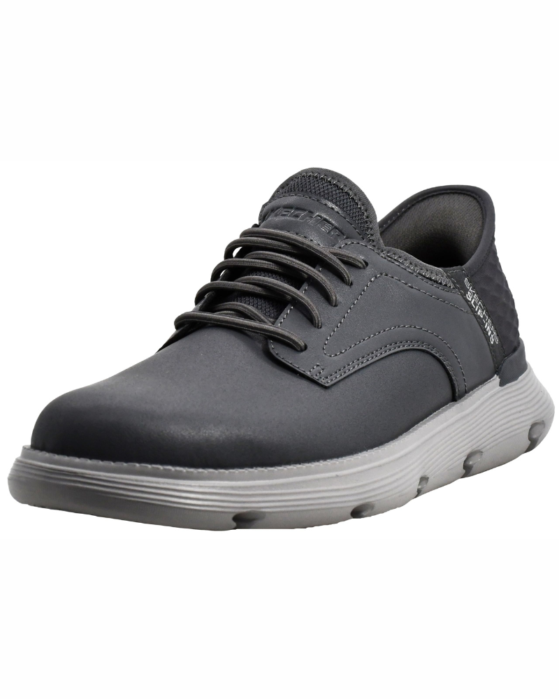 Leland Men's Leather Oxford Shoes – Wide Fit Slip-On Business Casual Shoes