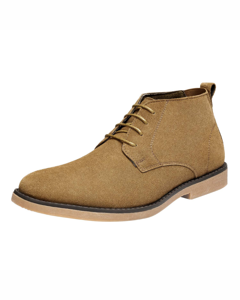 Cedric Men's Suede Chukka Boots – Lace-Up Leather Lined Ankle Boots