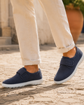 Reece Men's Canvas Shoes – Easy Fasten Casual Shoes with Textile Upper