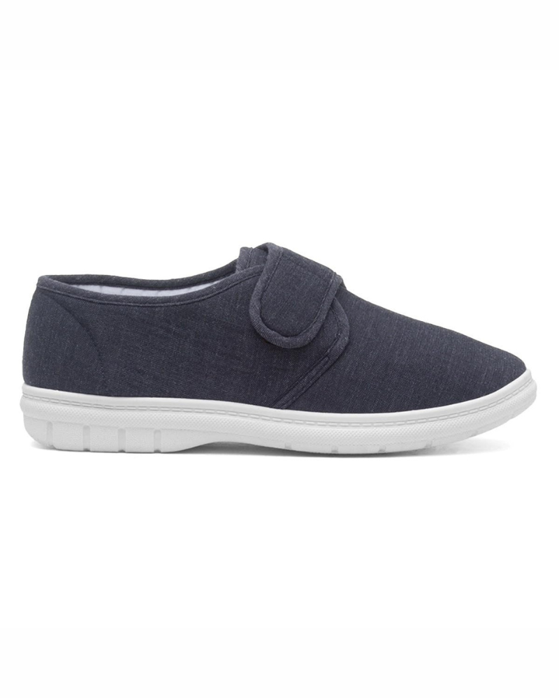 Reece Men's Canvas Shoes – Easy Fasten Casual Shoes with Textile Upper