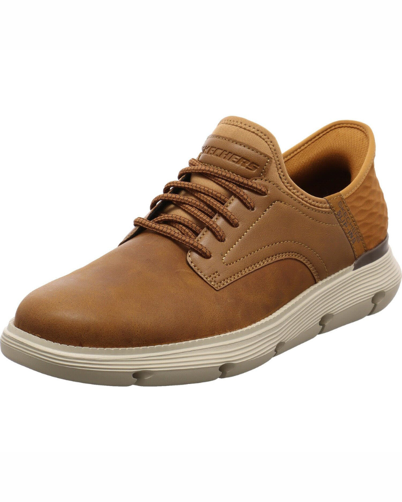Leland Men's Leather Oxford Shoes – Wide Fit Slip-On Business Casual Shoes