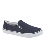Finley Boys' Canvas Slip-On Shoes – Navy Yachting Pumps with Padded Collar
