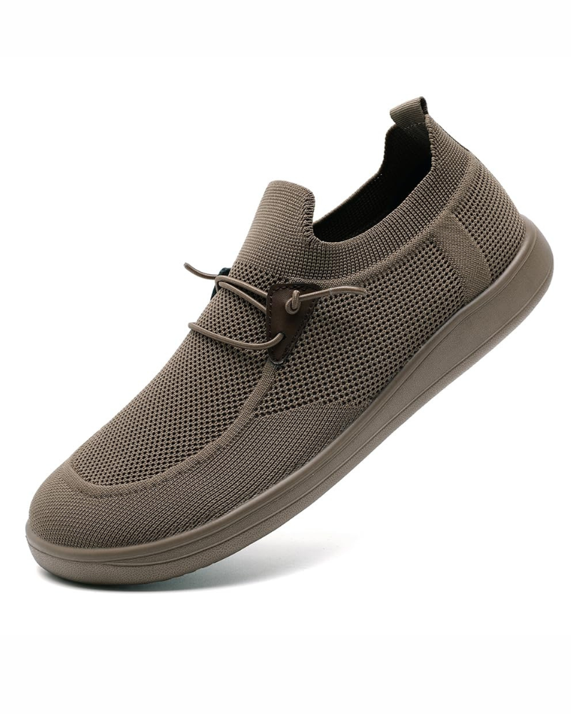 Elliot Men's Slip-On Trainers – Knit Walking Shoes with EVA Sole