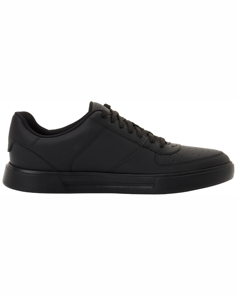 Logan Men's Leather School Shoes – Lace-Up Comfort Shoes with Foam Footbed