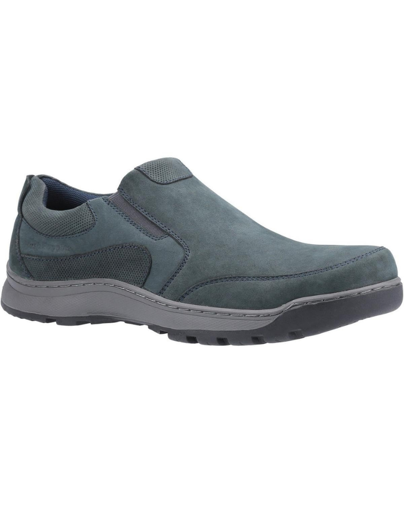 Gideon Men's Leather Slip-On Shoes – Memory Foam Casual Trainers with Rubber Sole