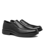 Wes Men's Slip-On Formal Shoes – Black Smart Dress Shoes with Grip Sole