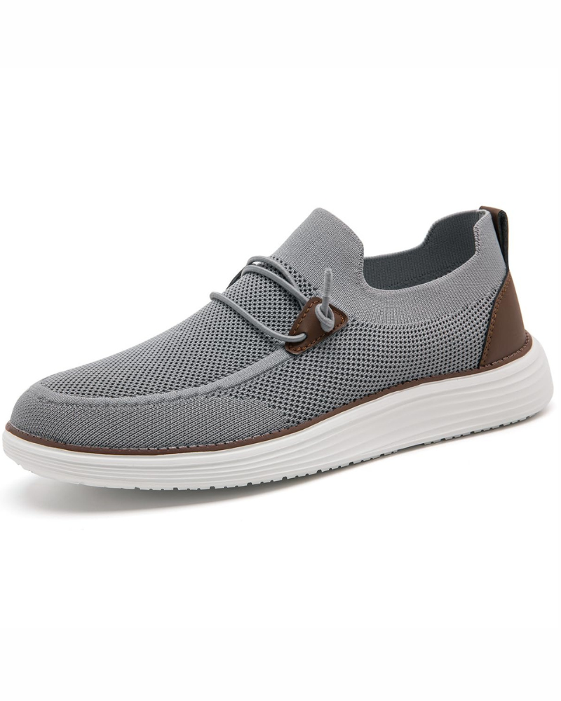 Elliot Men's Slip-On Trainers – Knit Walking Shoes with EVA Sole