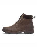 Martin Men's Synthetic Ankle Boots – Lace-Up Side Zip Casual Boots