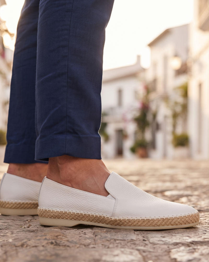 Gideon Men's Leather Loafers – Breathable Slip-On Shoes with Cushioned Insole