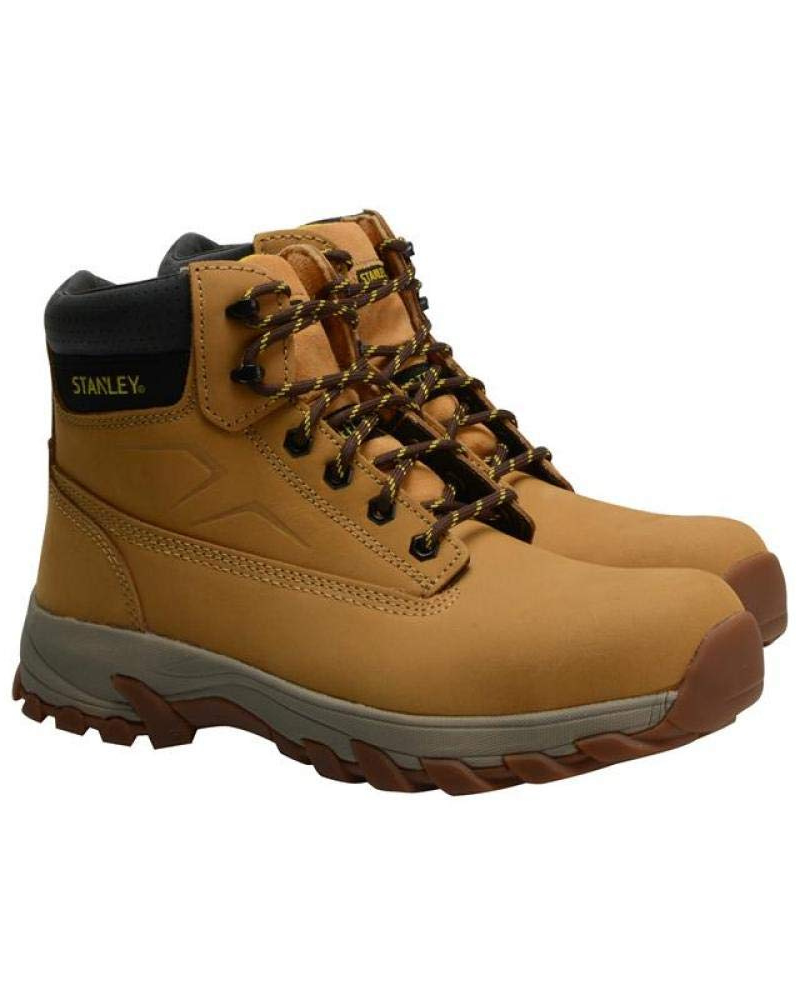 Dylan Men's Leather Safety Boots – SB P SRA Steel Toe Work Boots with Steel Midsole